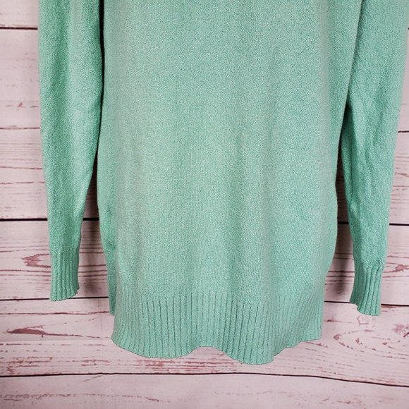 Loft boat neck pullover green sweater S - Picture 4 of 7